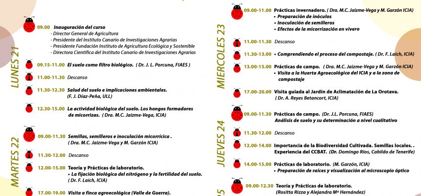 Curso “Restauración de suelos. Actividad Biológica y Manejo de Biodiversidad cultivada”