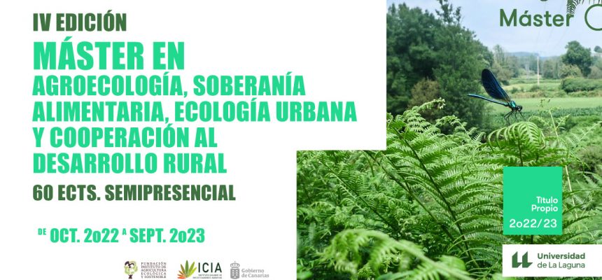 Abierto el plazo de preinscripción para la IV Edición del Máster Propio en agroecología 2022/2023